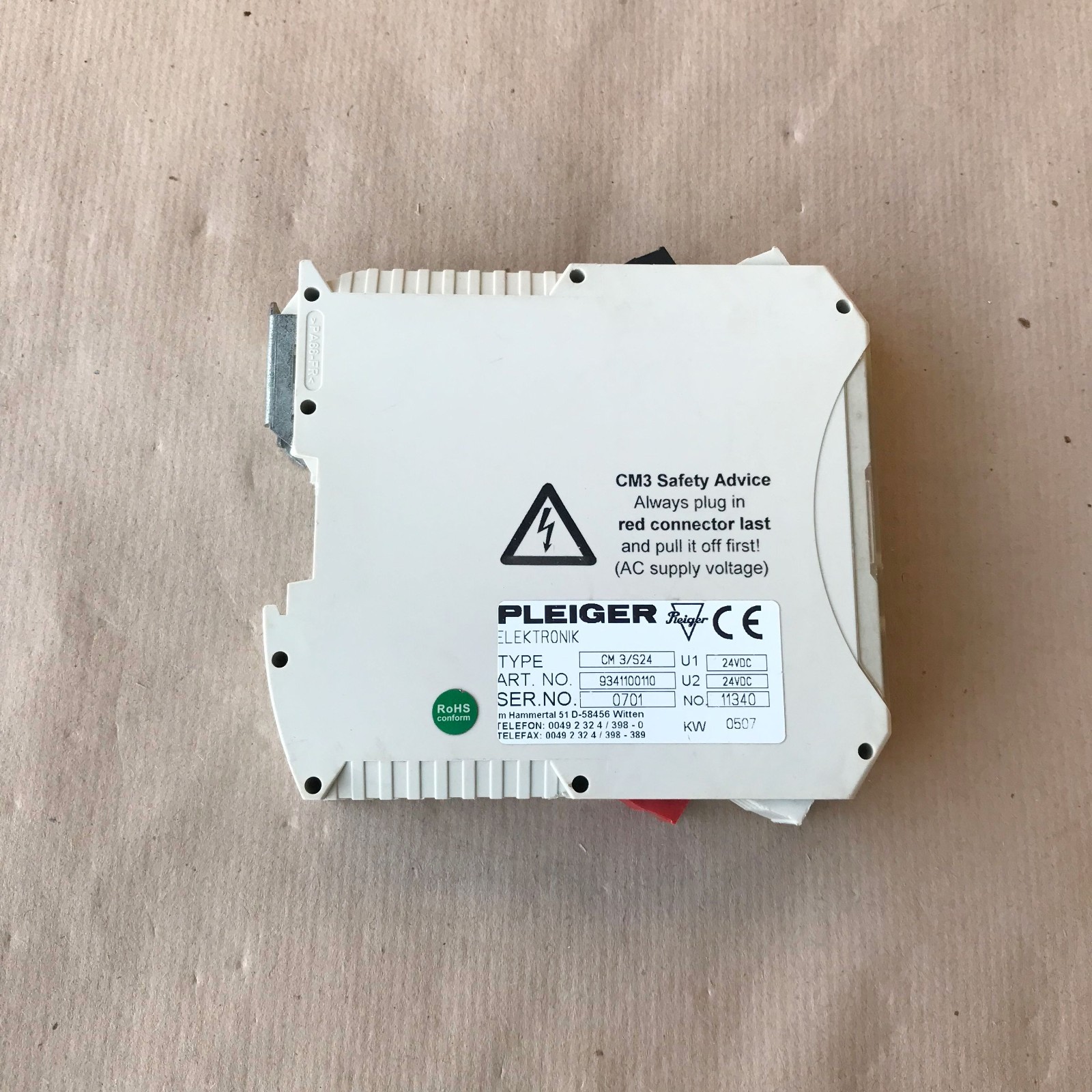 PLEIGER CM3 S24 CONTROL MODULE 9341100110