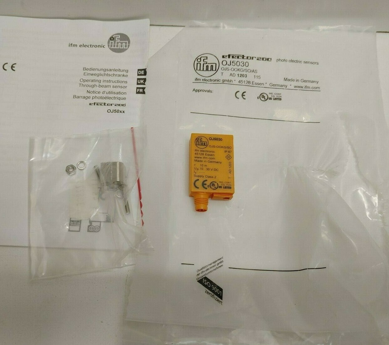 NEW OLD STOCK! IFM EFECTOR THROUGH BEAM SENSOR TRANSMITTER OJS-OOKG/SO/AS-OJ5030