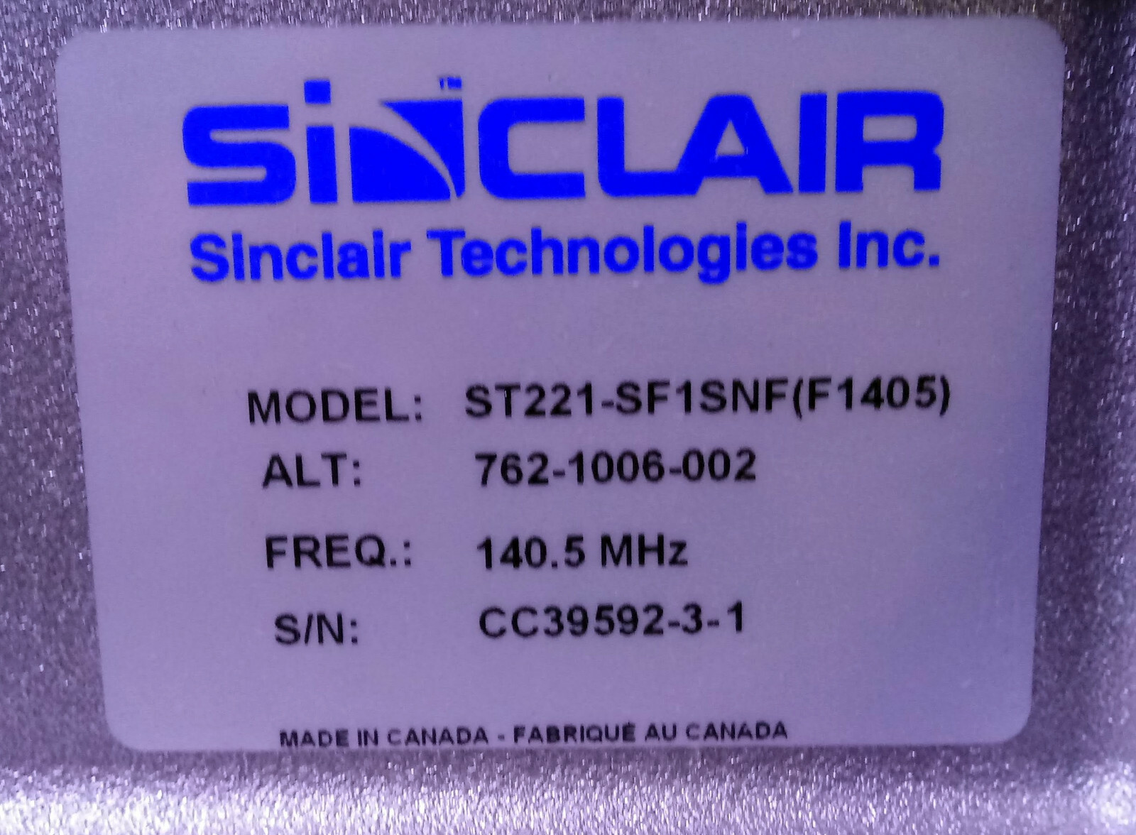 1 NEW SINCLAIR ST221-SF1SNF (F1405) EXCALIBER TRANSIT VHF ANTENNA NIB
