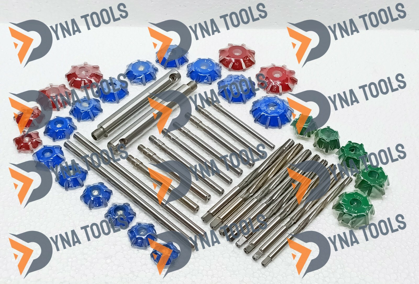 3 Angles Carbide Tipped Valve Seat Cutter Set + Reamers For DIESEL PETROL ENGINE