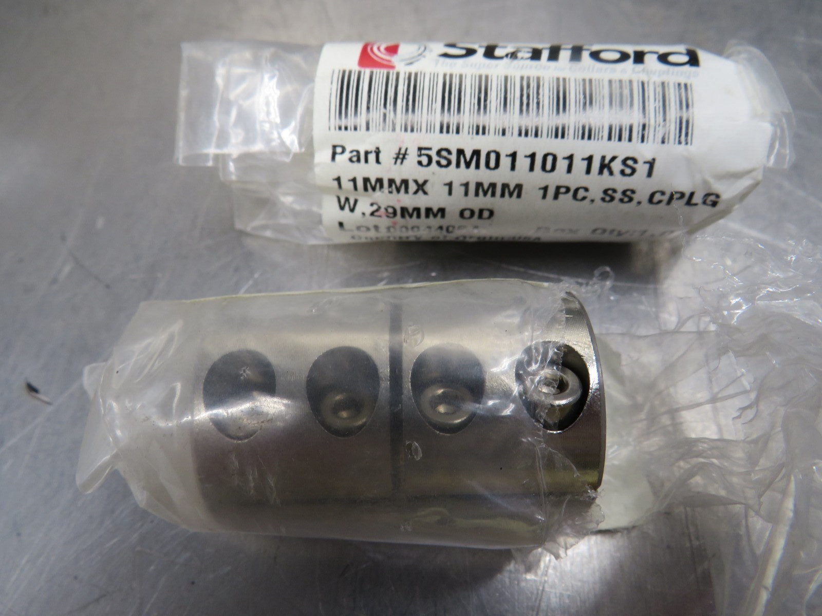 Stafford 5SM011011KS1 Coupling 11mm x 11mm SS Lot of 2!