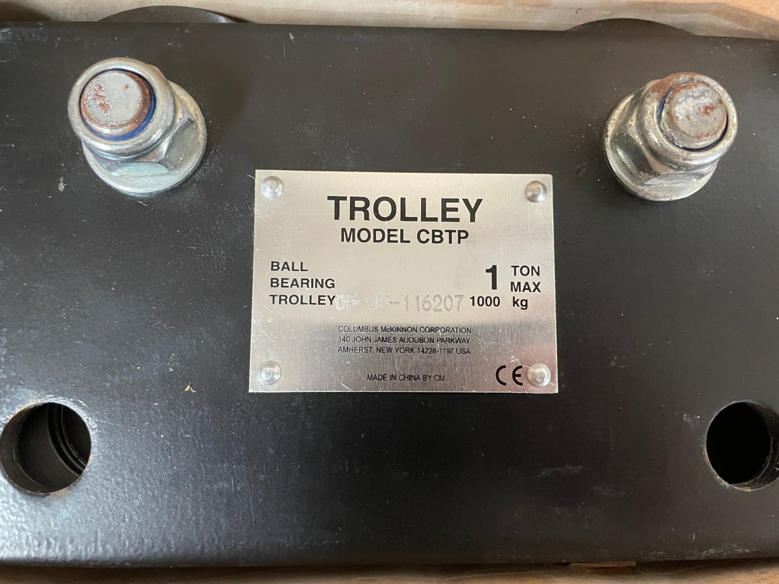 CBTP0100 1 Ton Ball Bearing Plain Trolley