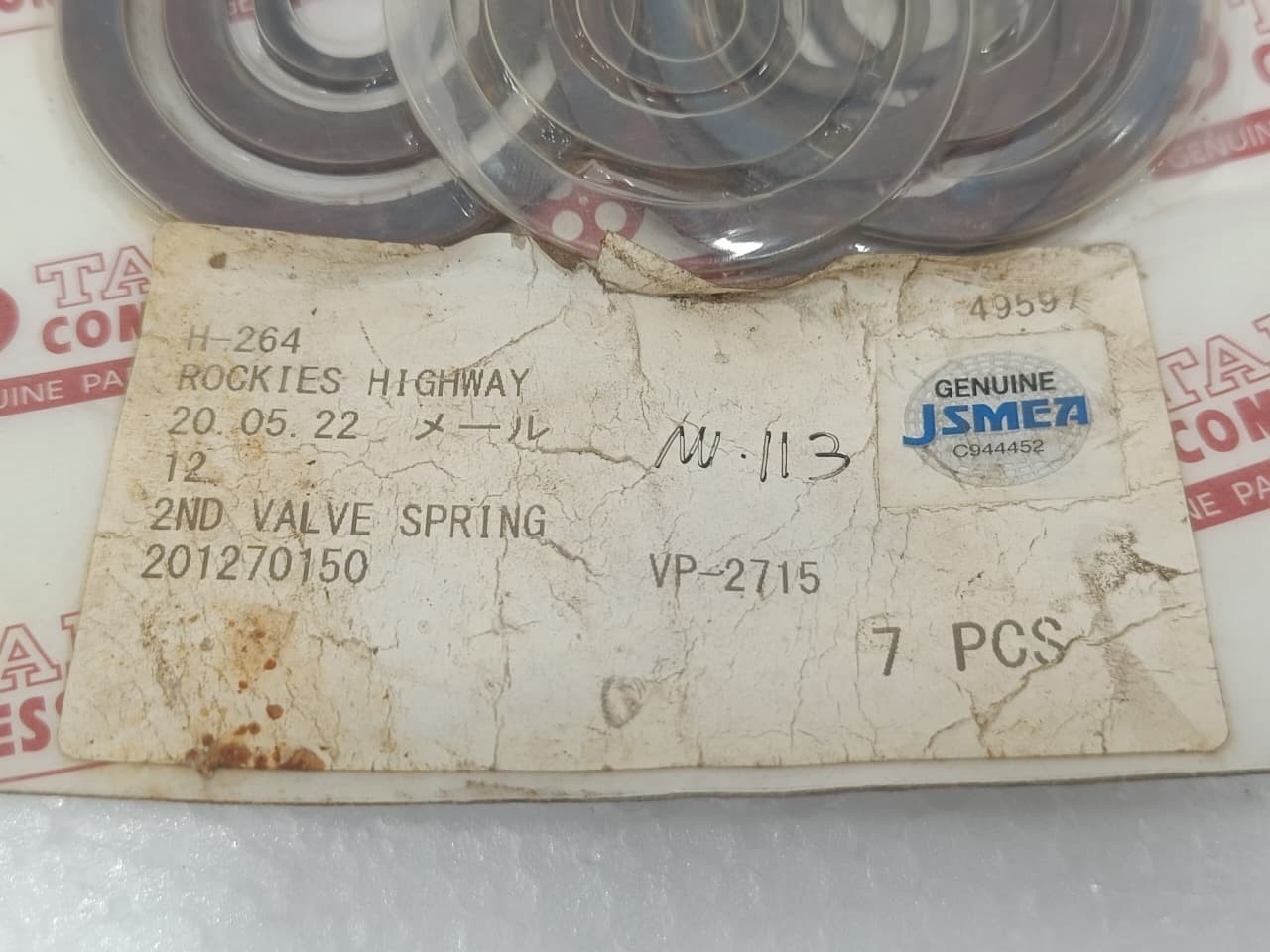 JSMEA GENUINE 2ND VALVE SPRING VP-2715 H264–ENGINE SPARE PART 3 PC NEW FAST SHIP