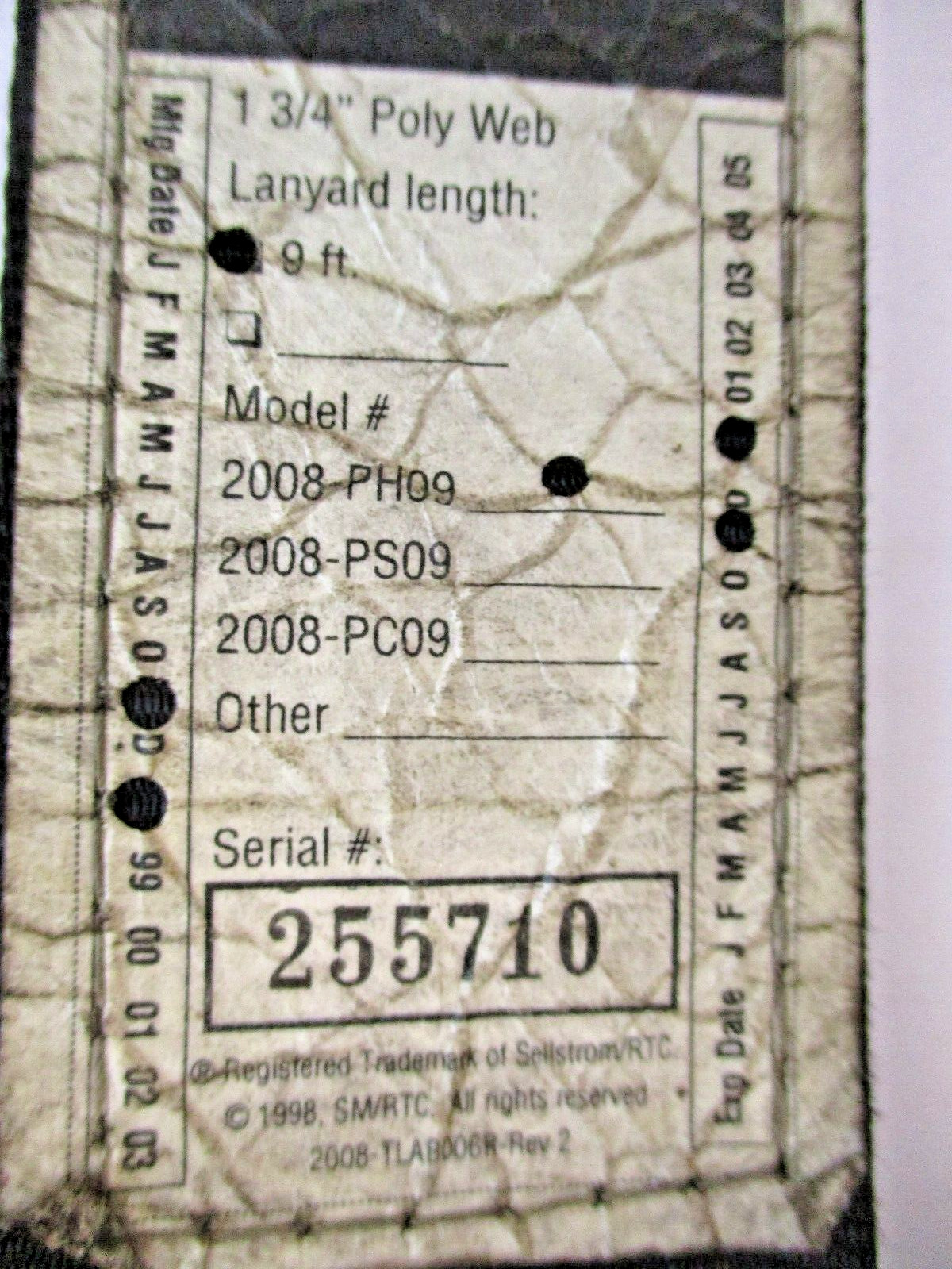 Sellstrom 2008-PH09 Retractor Lifeline 1-3/4″ Poly Web 9 Ft Lanyard A4754IPL