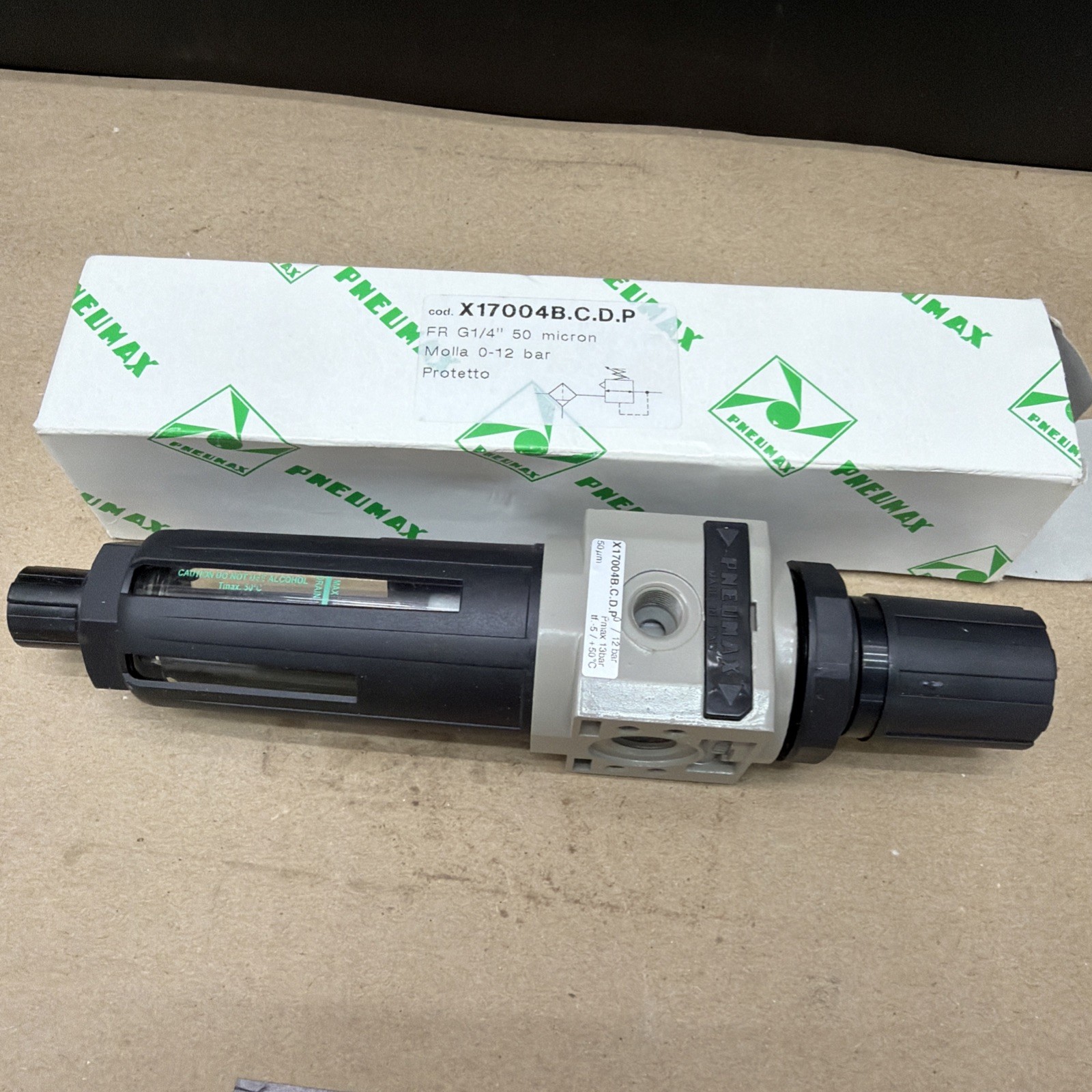 New Pneumax X17004B.C.D.P Filter Regulator FR G1/4 50 Micron Warranty 🇺🇸