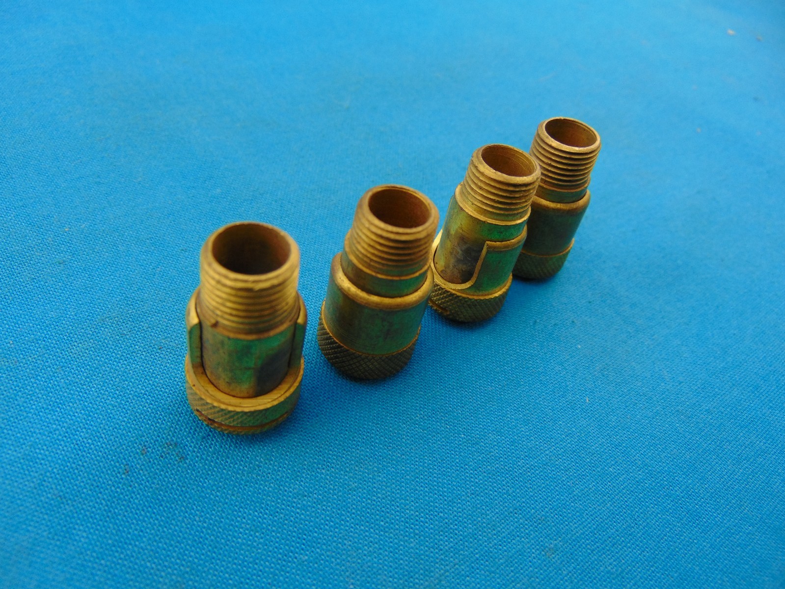 1/8″ NPT Brass Twist Oilers 4 Pieces NOS Early Model T Ford Nice Patina