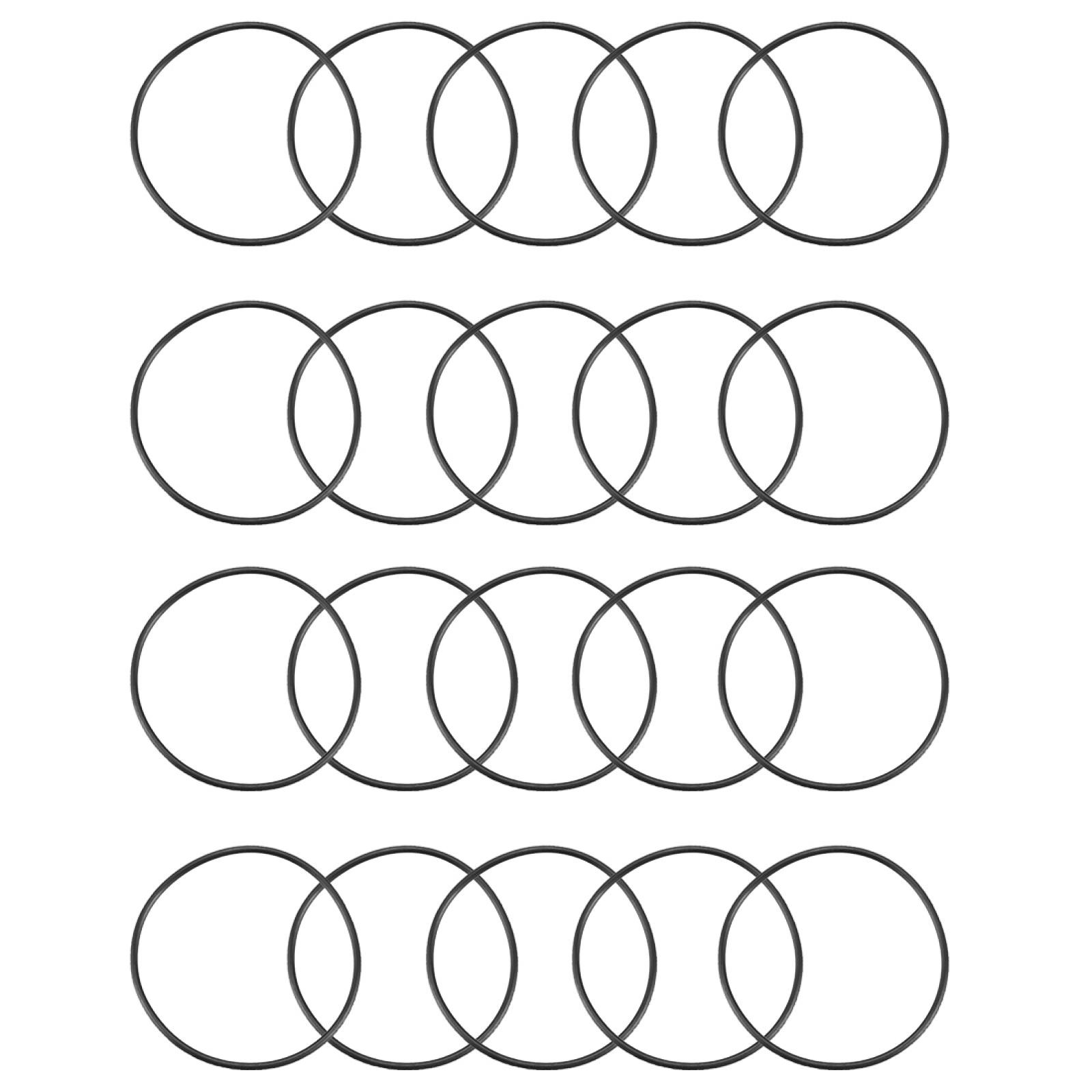 20 Pack 30mm OD 1mm Thick Black Rubber O Ring Seal Washer Replacement