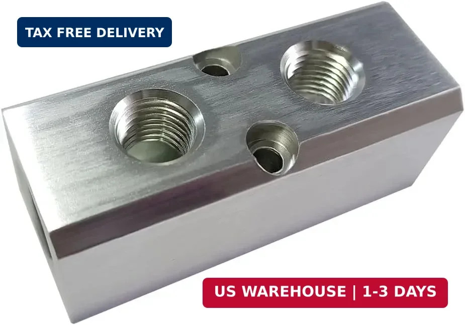 Quality 2 Way 4 Port Air Manifold 1/2″ NPT Supply Port 1/4″ NPT Outport With Mou