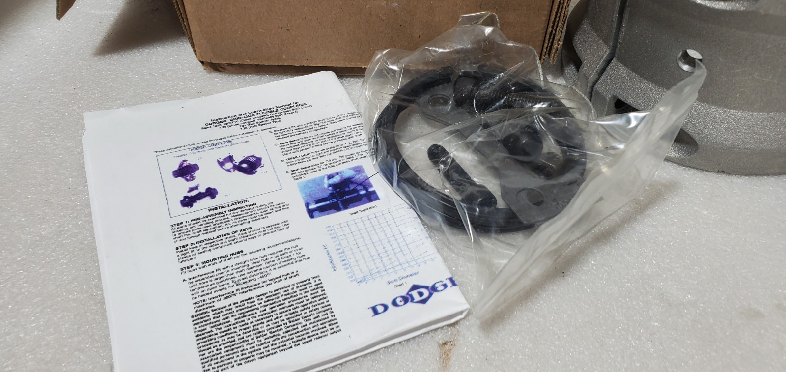 DODGE 006254 1060T10 COVER ASSEMBLE, GRID-LIGN COUPLING, NIB RB 1060T 10