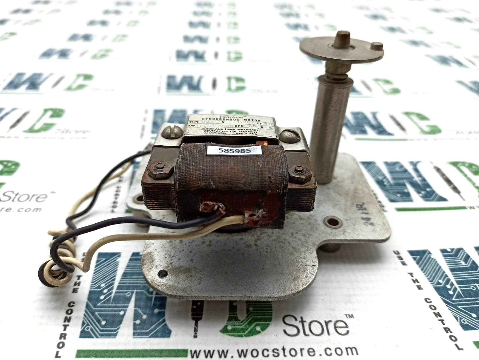 1021M3580 GE TELECHRON TYPE BC3 SYNCHRONOUS MOTOR 60 RPM SL NO 585985