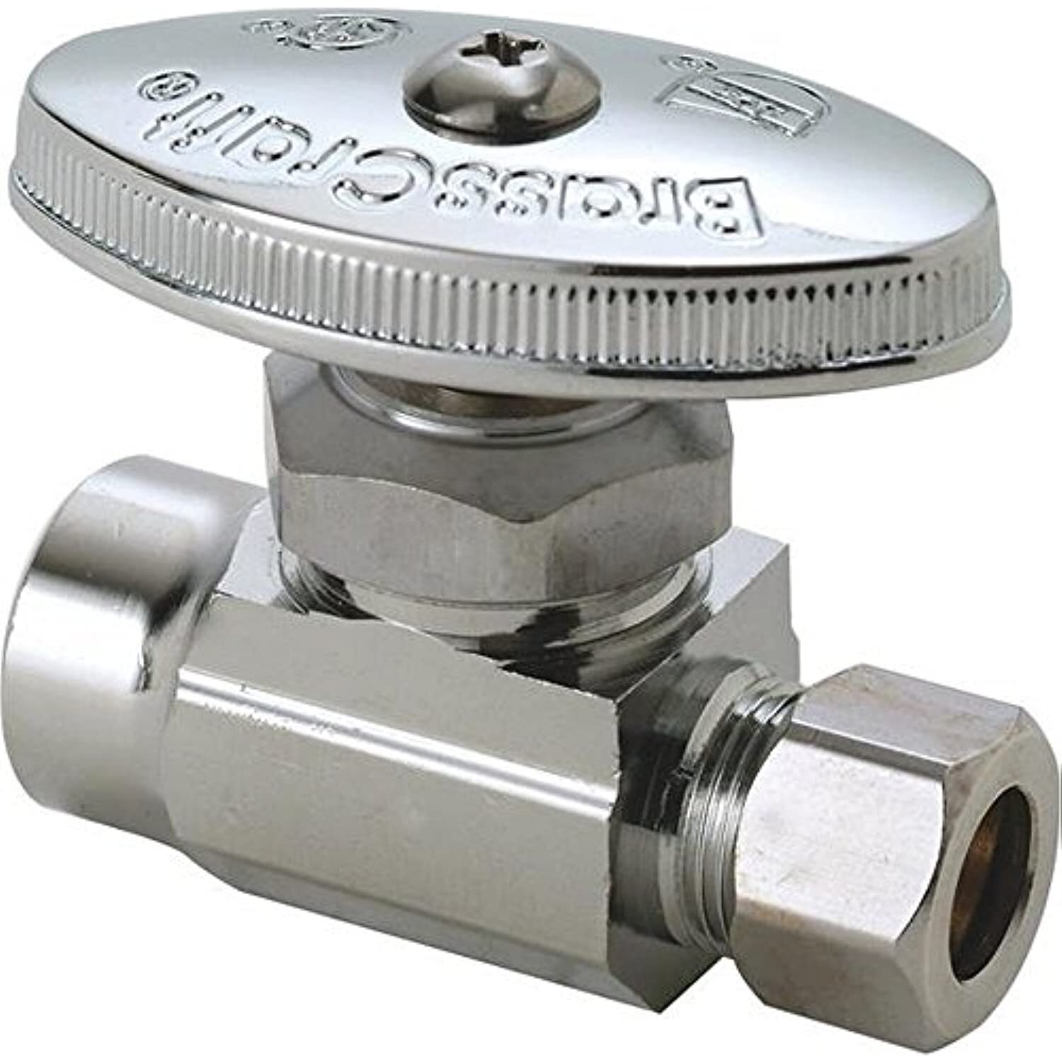 BrassCraft Straight STP Vlv 1/2×3/8