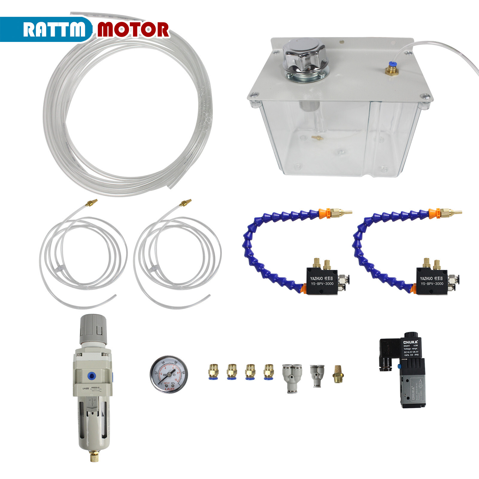 【US】Milling Machine Cooling Spray Pump Mist Sprayer Coolant System YS-BPV-3000