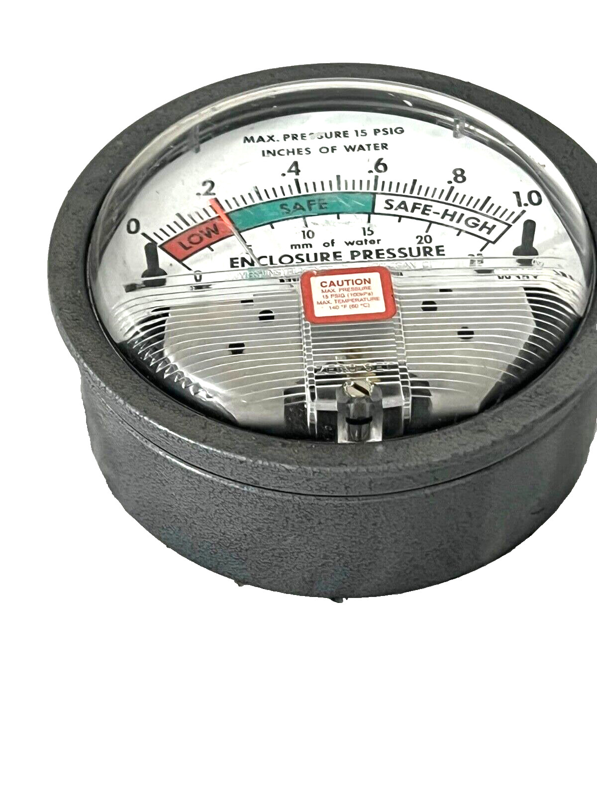 Pepperl + Fuchs 195106-00 Enclosure Water Pressure Gauge 15PSIG GREET USED.