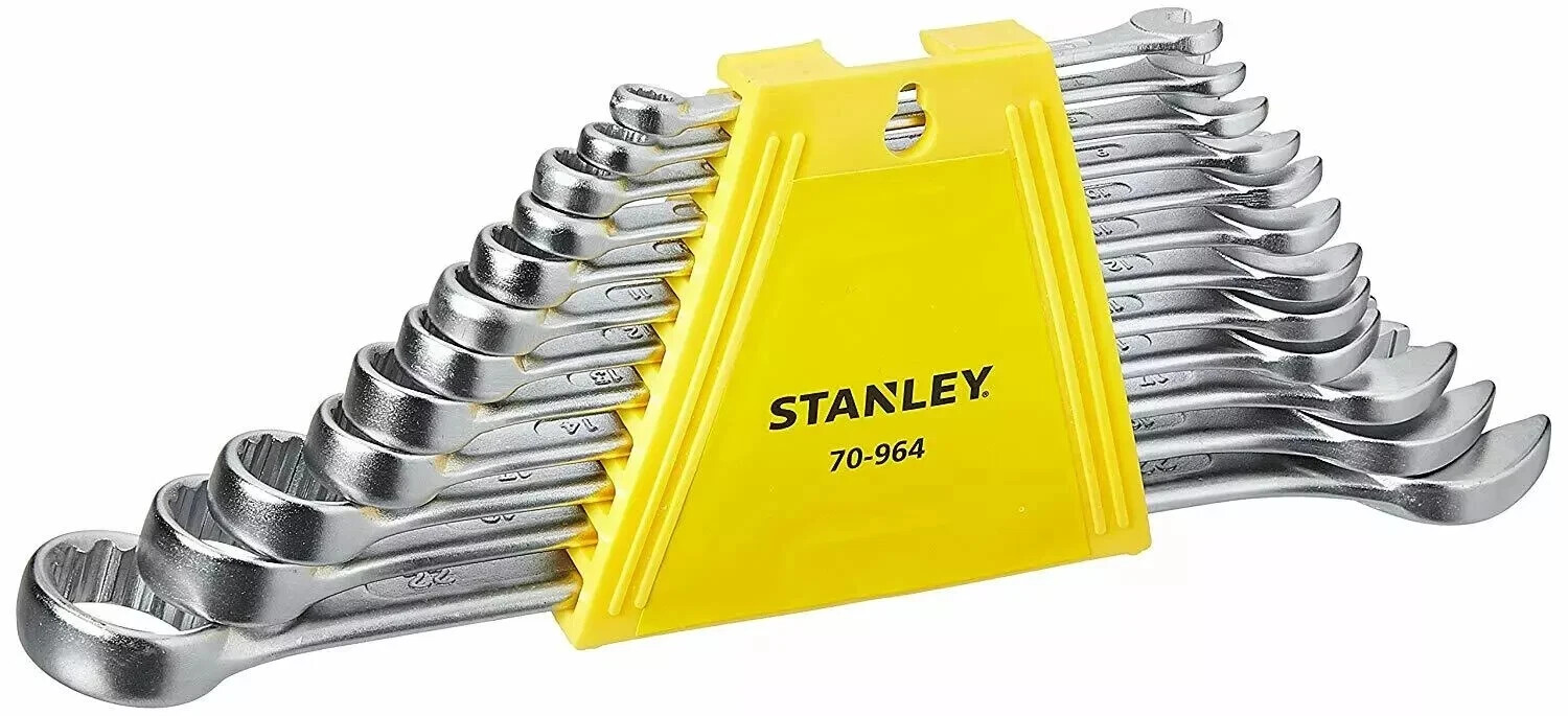 12-Pc Stanley 70-964E Combination Spanner Ring and Open Set Size 6-14,17,19&22MM
