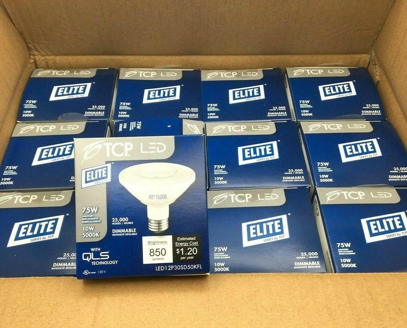 TCP Elite LED Lot of 12, 850 Lumens 10W, 5000K Dimmable Long Neck Lamp NIB