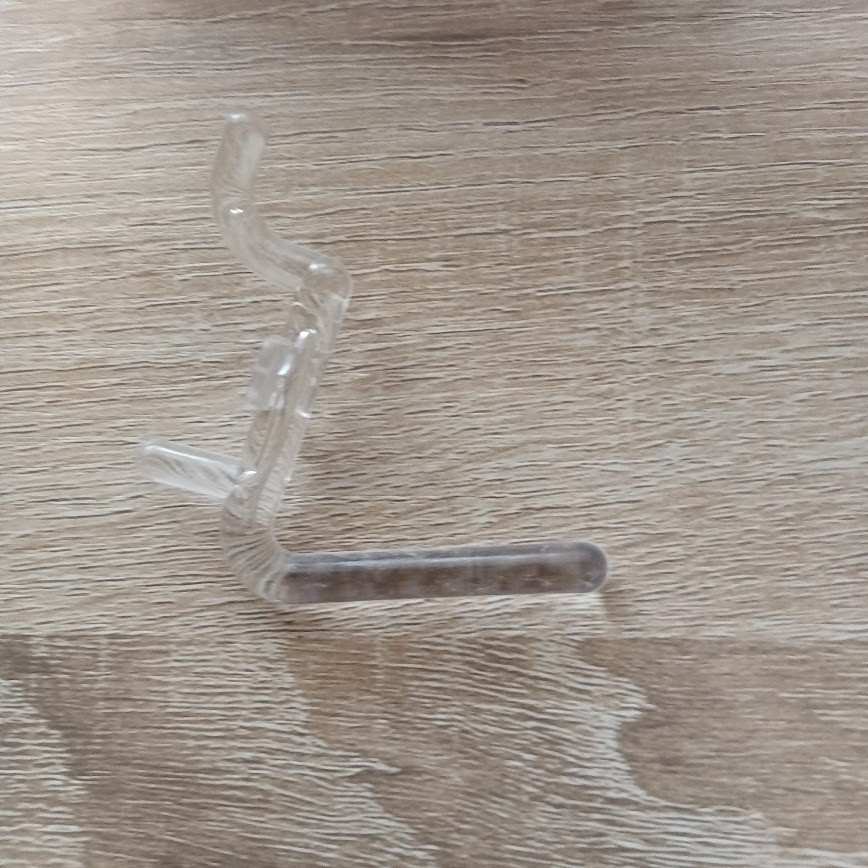 Black and Clear Plastic 1.50 Inch Pegs About 95 Pieces Used
