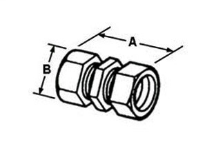 Bridgeport 262-DC EMT Zinc Die Cast Compression Coupling 1 Inch