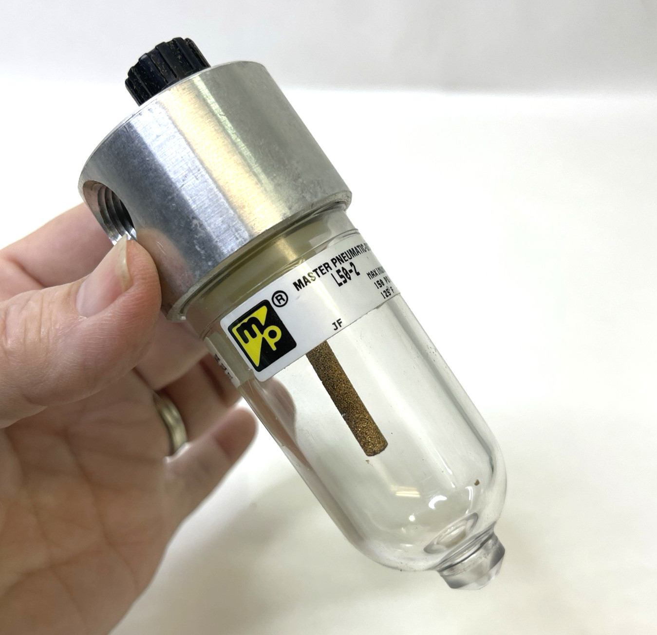 Master Pneumatic L50-2 Wick Lubricator NOS Detroit USA 1/4″ Inline Air Oiler