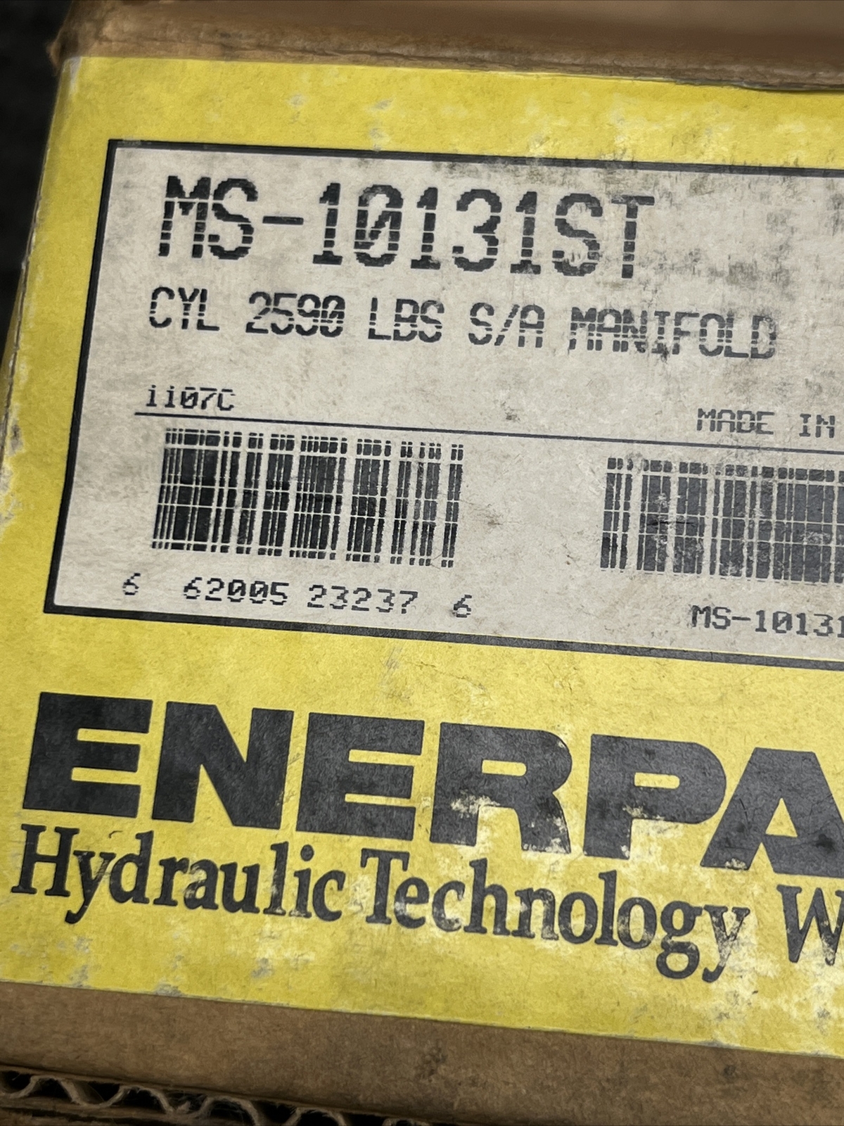 New Enerpac MS-10131ST Hydraulic Valve Manifold 2590lbs