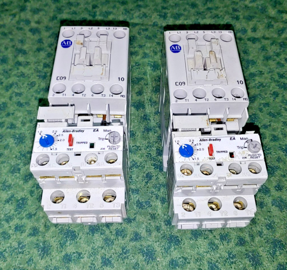 (2) Allen-Bradley 100-C09*10 – with 193-EA1DB 1.0-2.9 Amp Current (43477-D3)