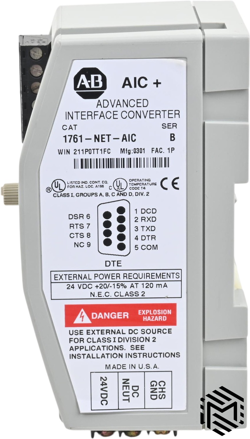 Allen Bradley 1761-NET-AIC Advanced Interface Converter – Series B – 24VDC