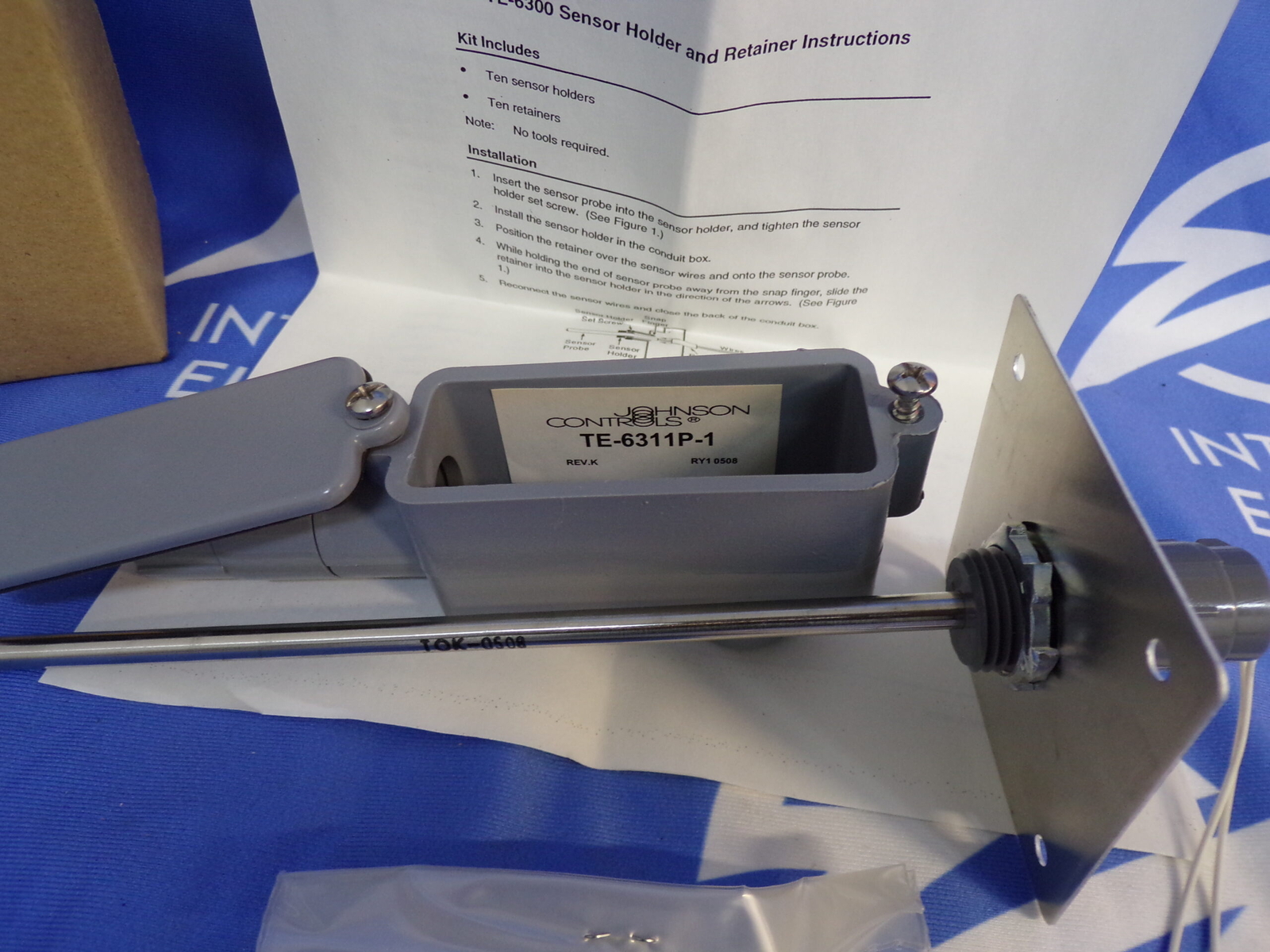 JOHNSON CONTROLS DUCT PROBE TEMPERATURE SENSOR TE-6311P-1 1000OHM 1YR WARRANTY