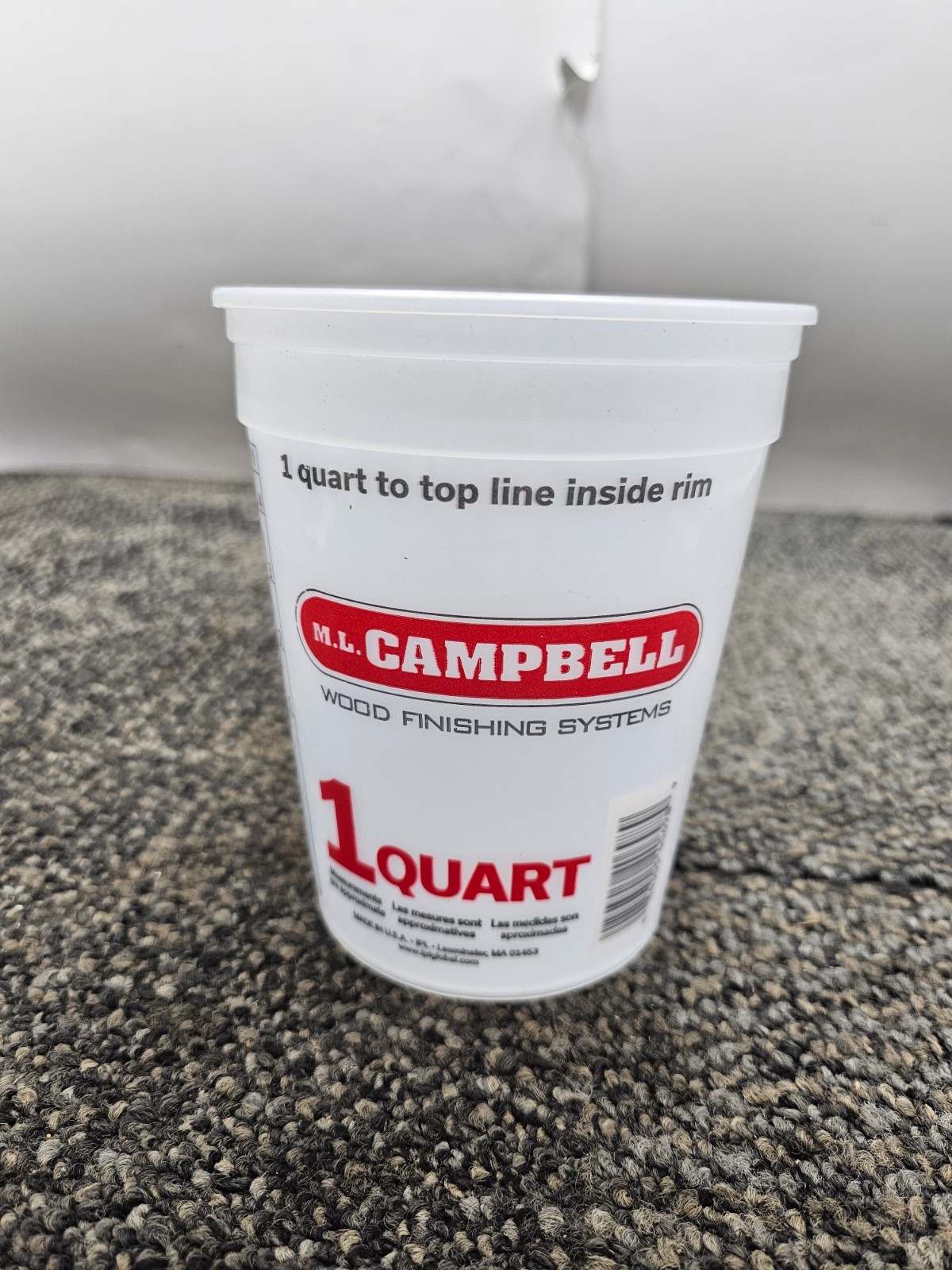 (QTY 50) M.L. Campbell 1-Quart Plastic Mixing Cup For Wood Finishing Systems
