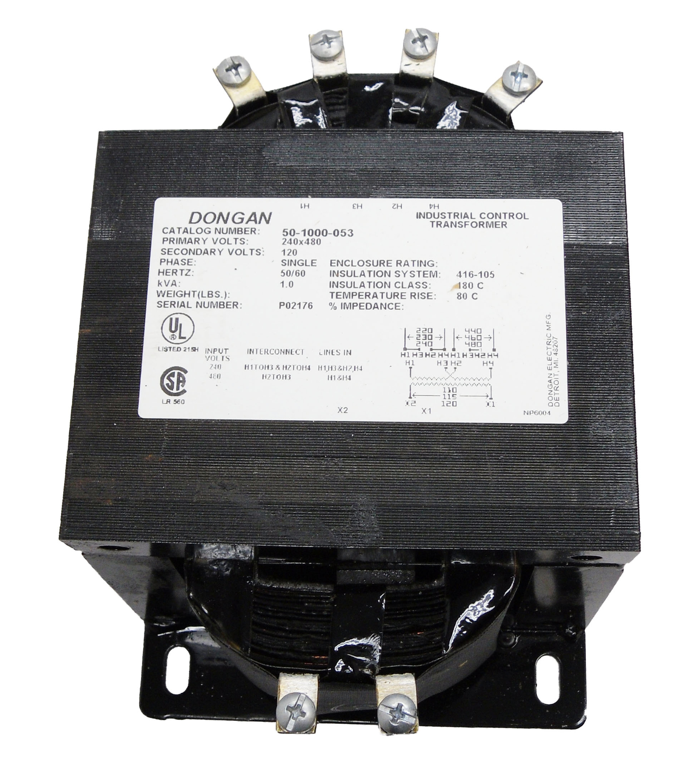 NEW DOGNAN 50-1000-053 INDUSTRIAL CONTROL TRANSFORMER 240-480V 50/60HZ *READ*