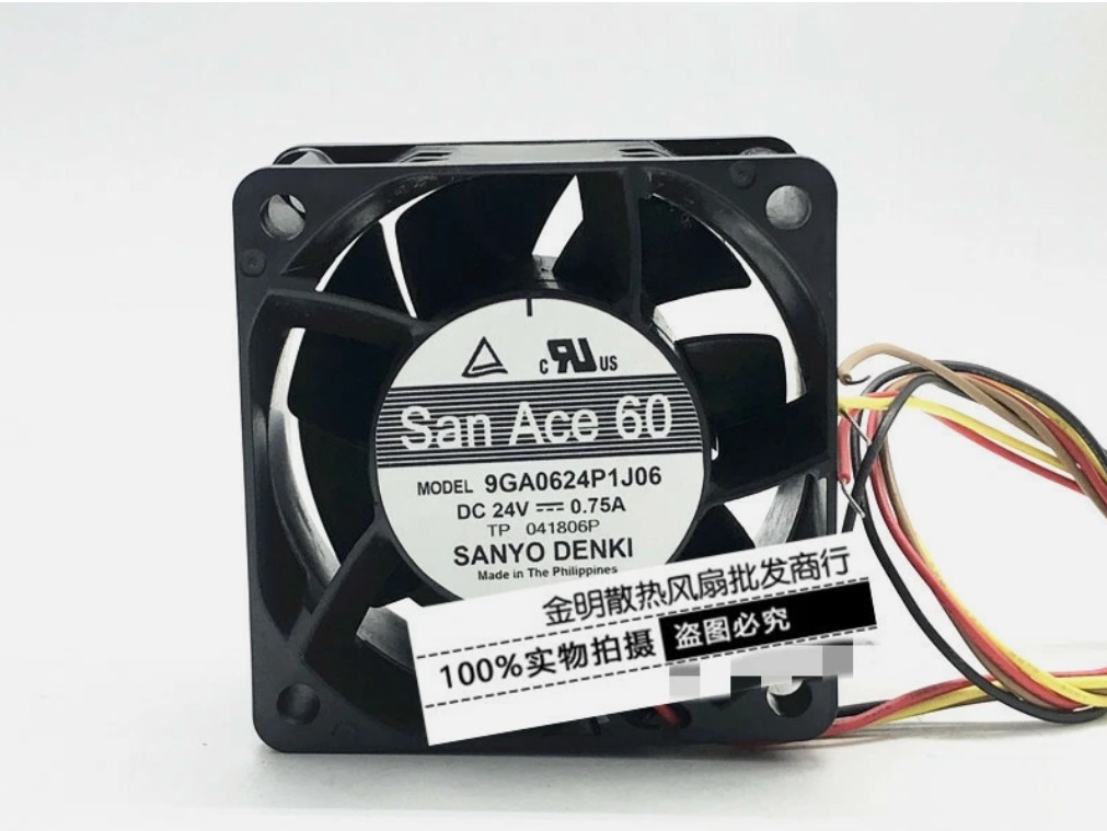 1 pcs Sanyo 6CM 9GA0624P1J06 DC24V 0.75A 4-wire cooling fan