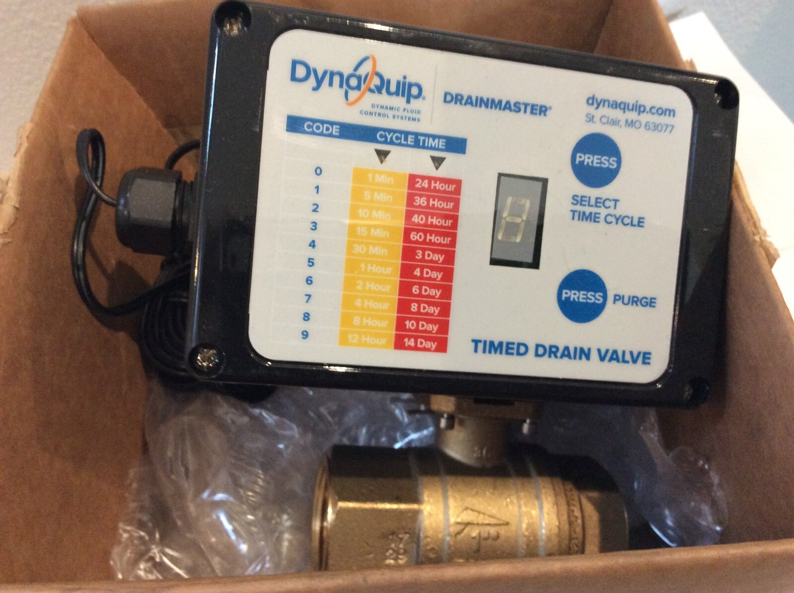 DYNAQUIP CONTROLS AD2A 1 Auto Drain Valve 115V 1 In. 36ND58