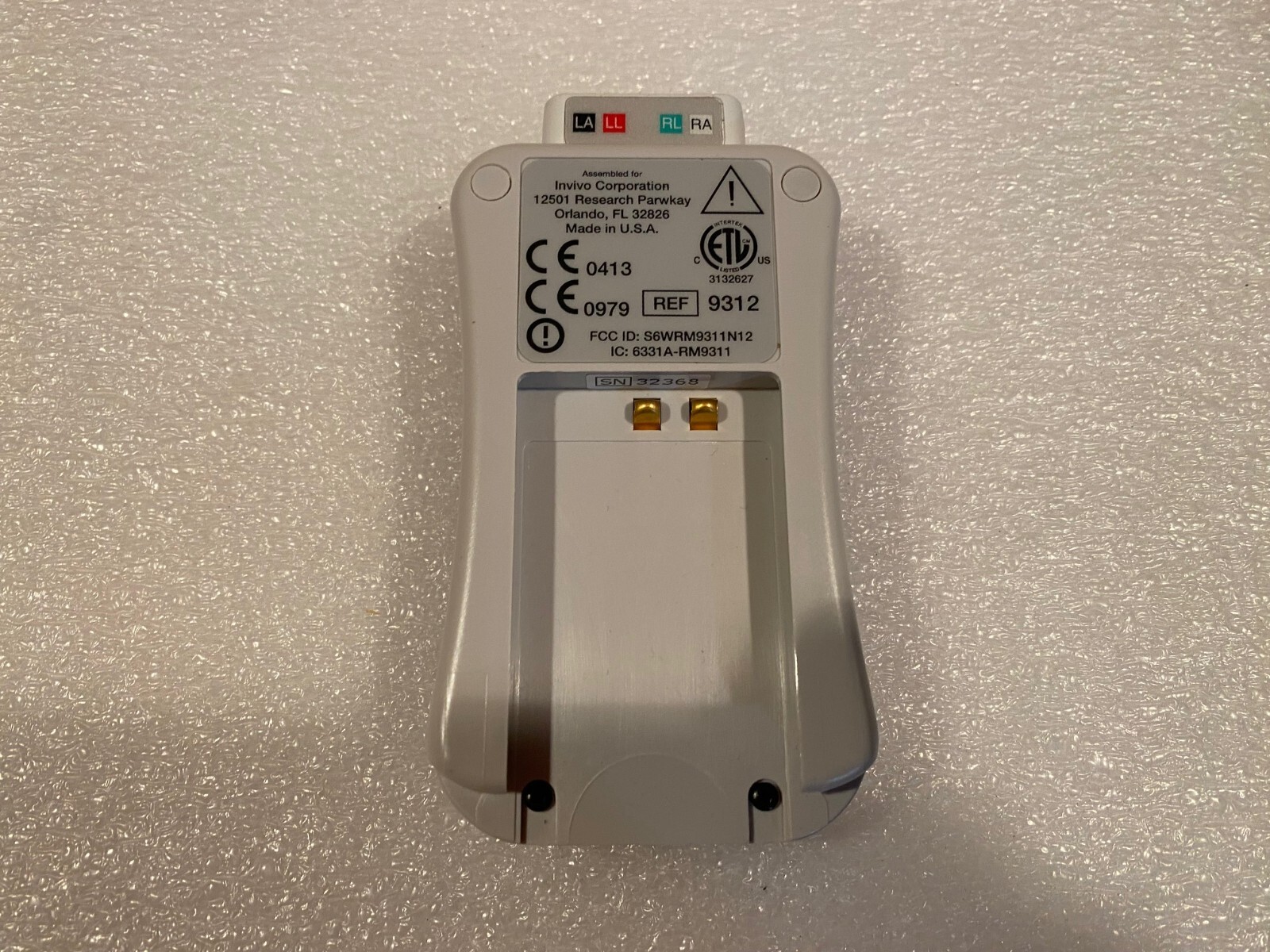 Invivo/Philips ECG Wireless Transmitter Part# 9312 , Ch 1, 2, 4