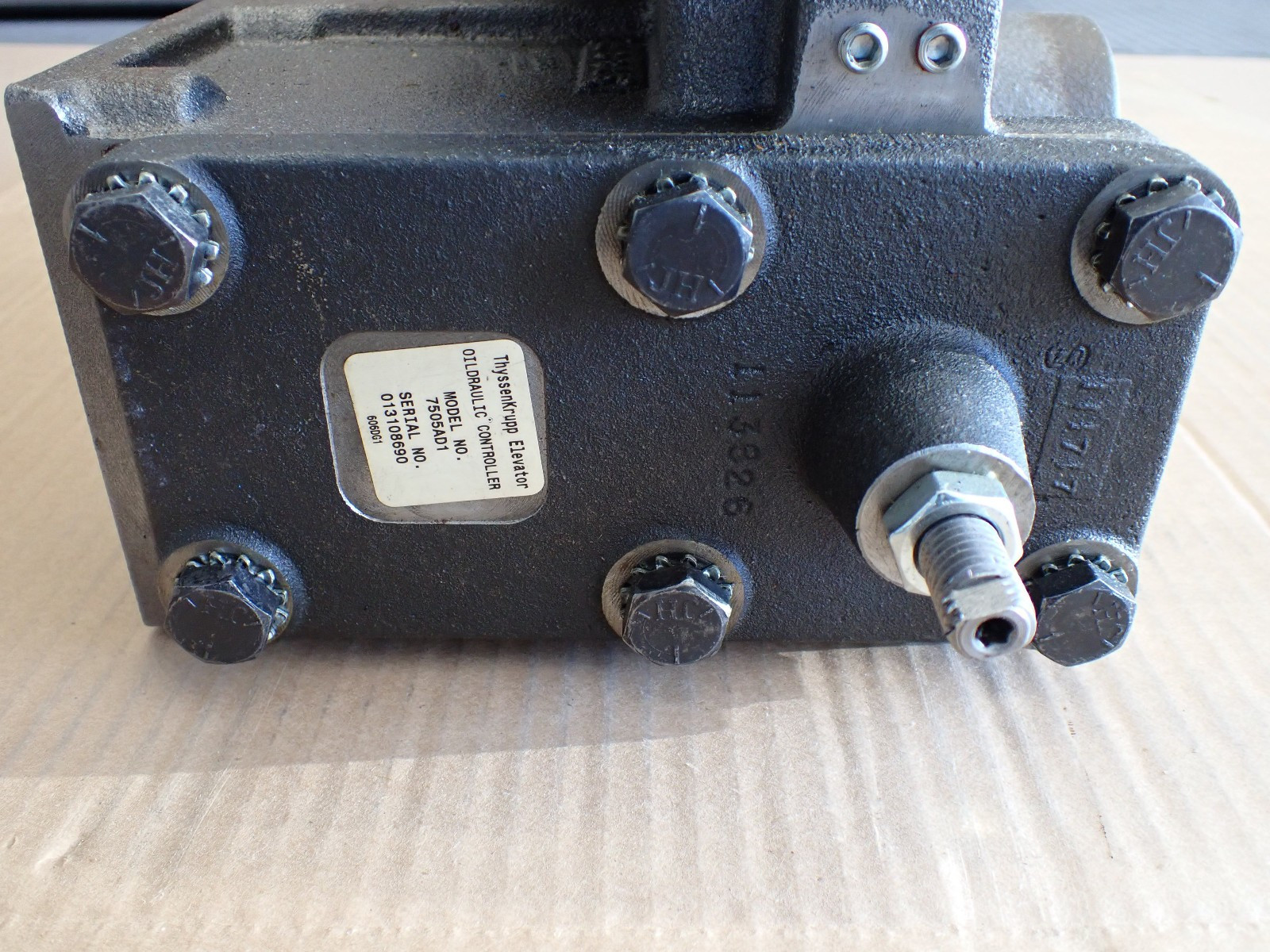 ThyssenKrupp I-3 Elevator Oildraulic Controller Relief Valve 7505AD1