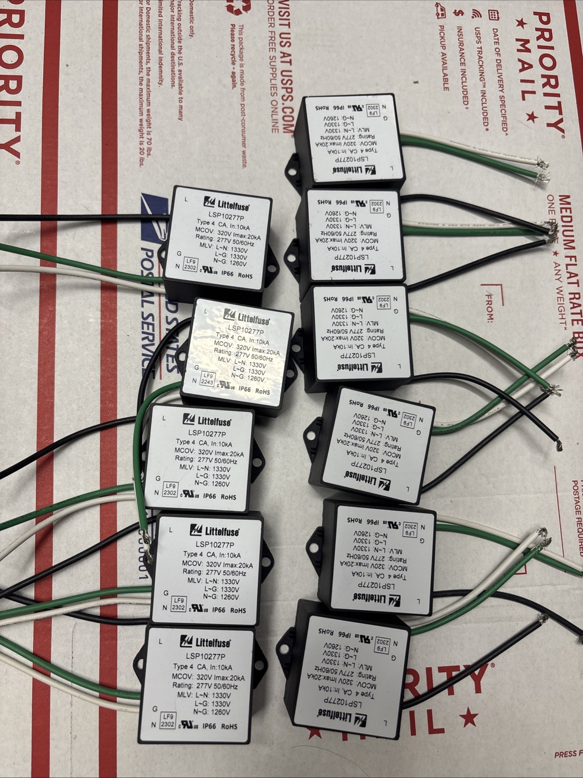 Lot Of 11 Littelfuse 277V LSP10277P Led Driver Surge Protection 277 Vac 50/60Hz