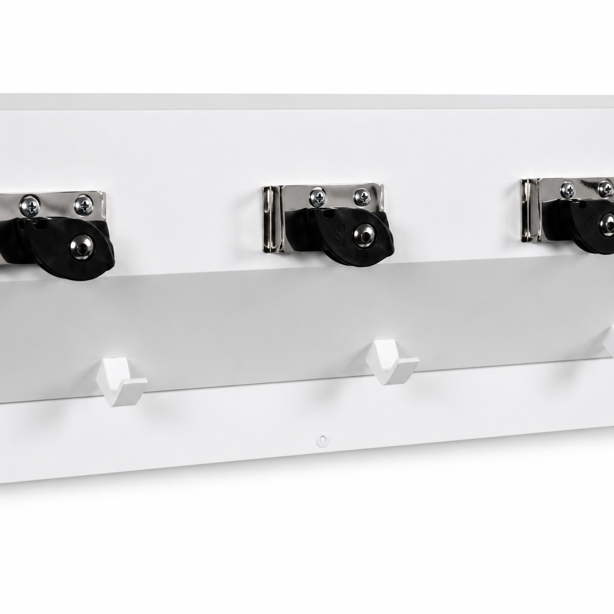 THE CLINCHER 333-6 WHT2 Mop and Broom Holder,34 in L,White 8CK06