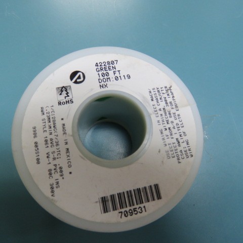 ALPHA WIRE 422807 GR005 Qty of 100 per Lot Hook-up Wire 422807 GREEN, 28AWG(7/3