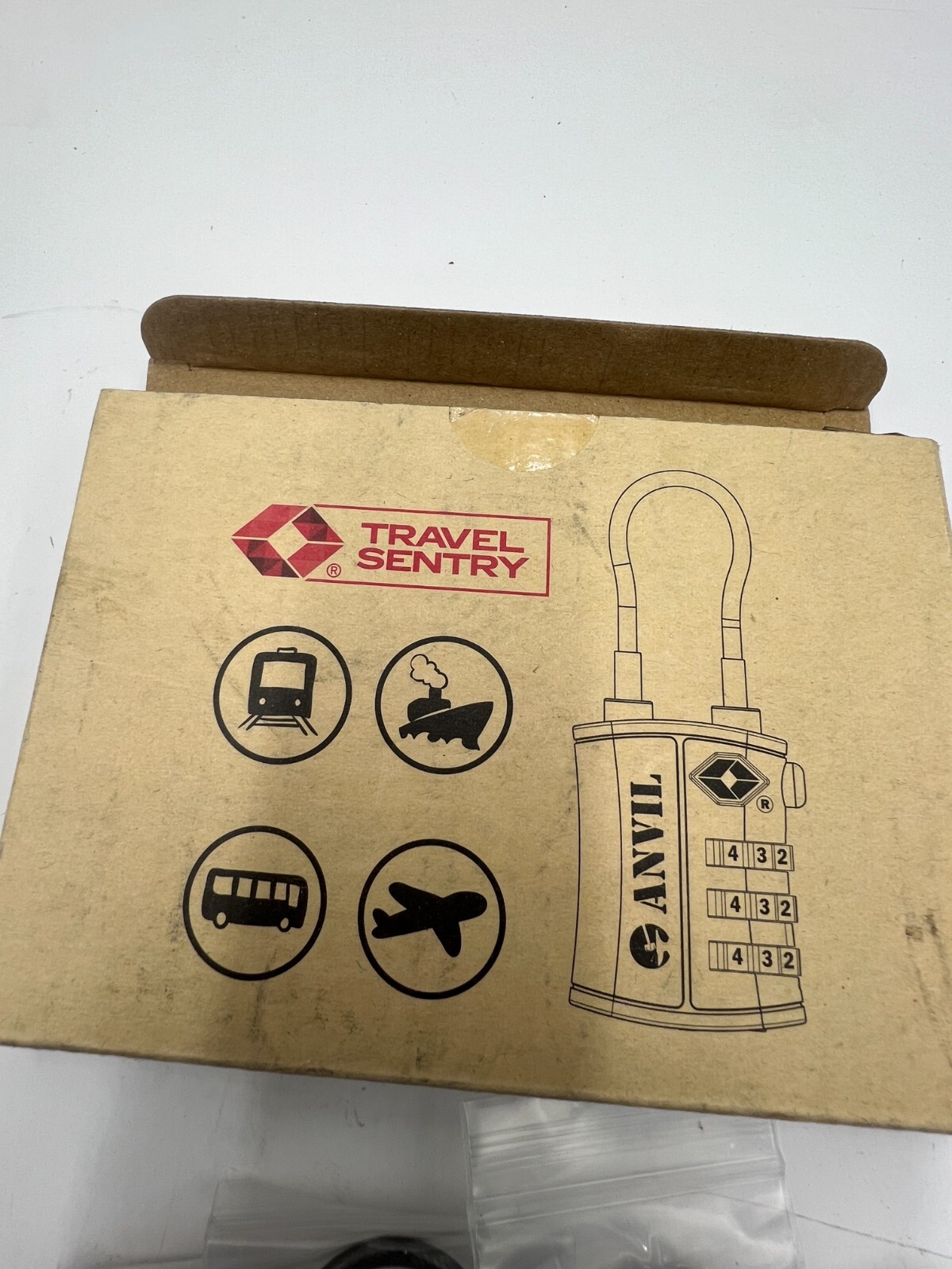 (QTY 4) Anvil 3-Digit Combination Luggage Lock C108 TSA Approved, Alloy Body