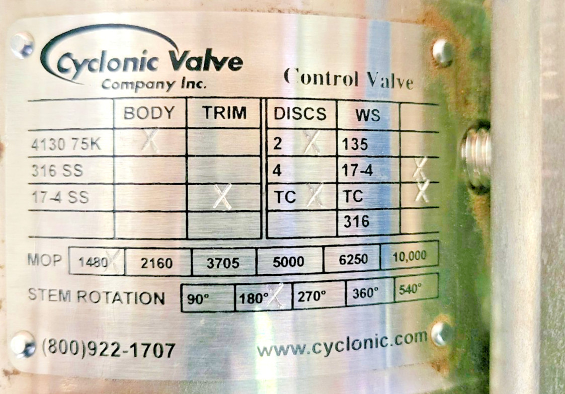 5️⃣ CYCLONIC CONTROL VALVE 2″CL 600 12VDC/24VDC PESSCO OFFERING 1 G082625-4-5 🗽