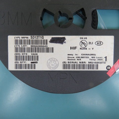 ONSEMI SD12T1G Qty of 500 per Lot TVS DIODE 12VWM 19VC SOD323