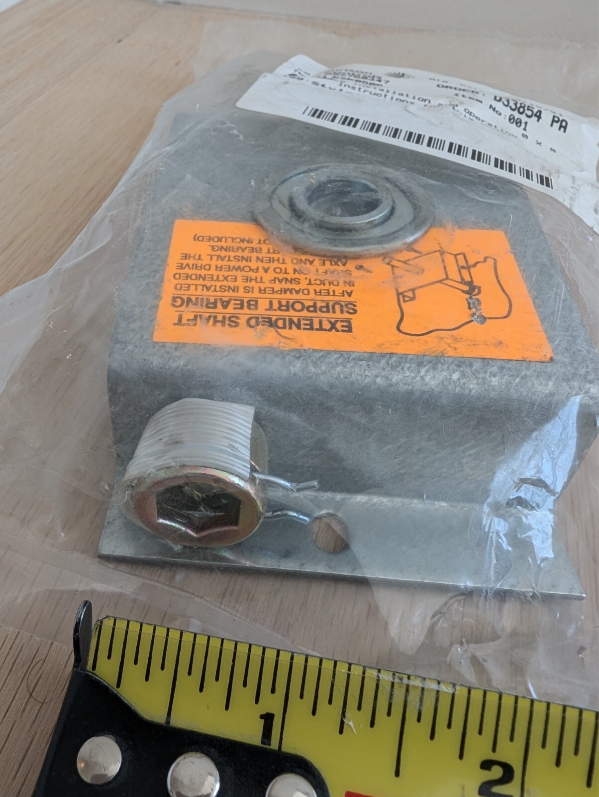 JOHNSON CONTROLS ESK050B ( RUSKIN ) EXTENDED SHAFT SUPPORT BEARING NEW HVAC