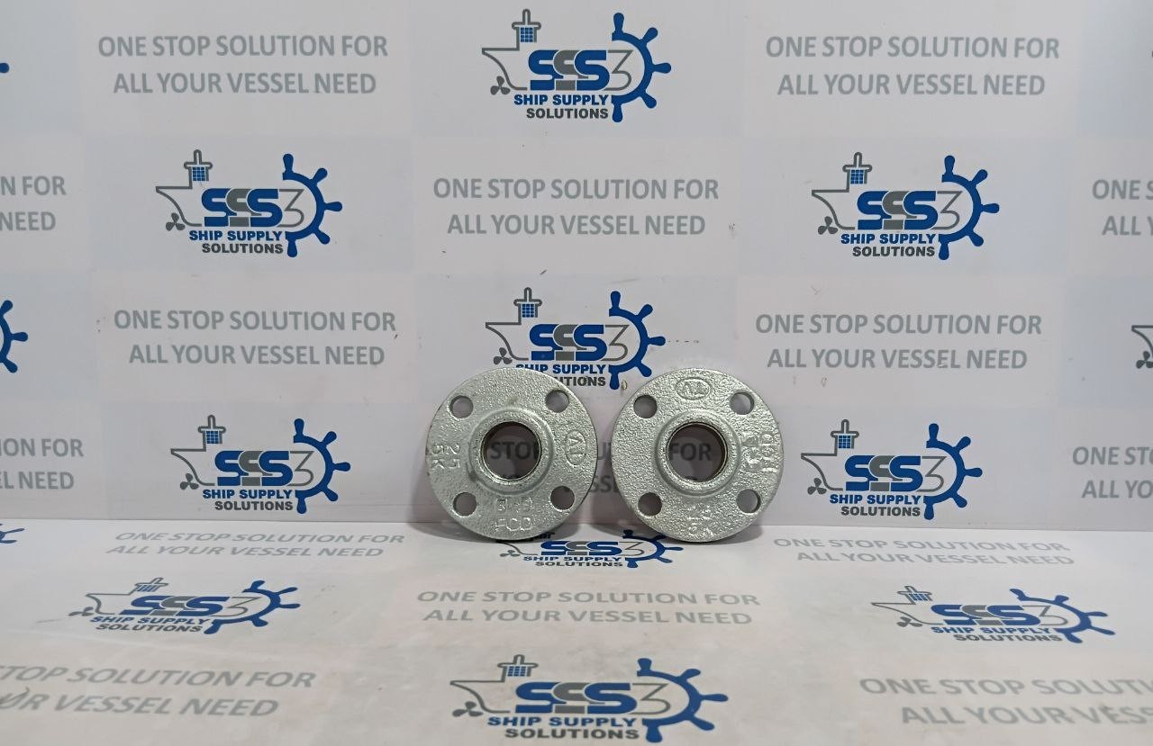 Galvanized Malleable Iron Floor Flange 3/4″ BSP Threaded 4 Bolt Pipe Flange