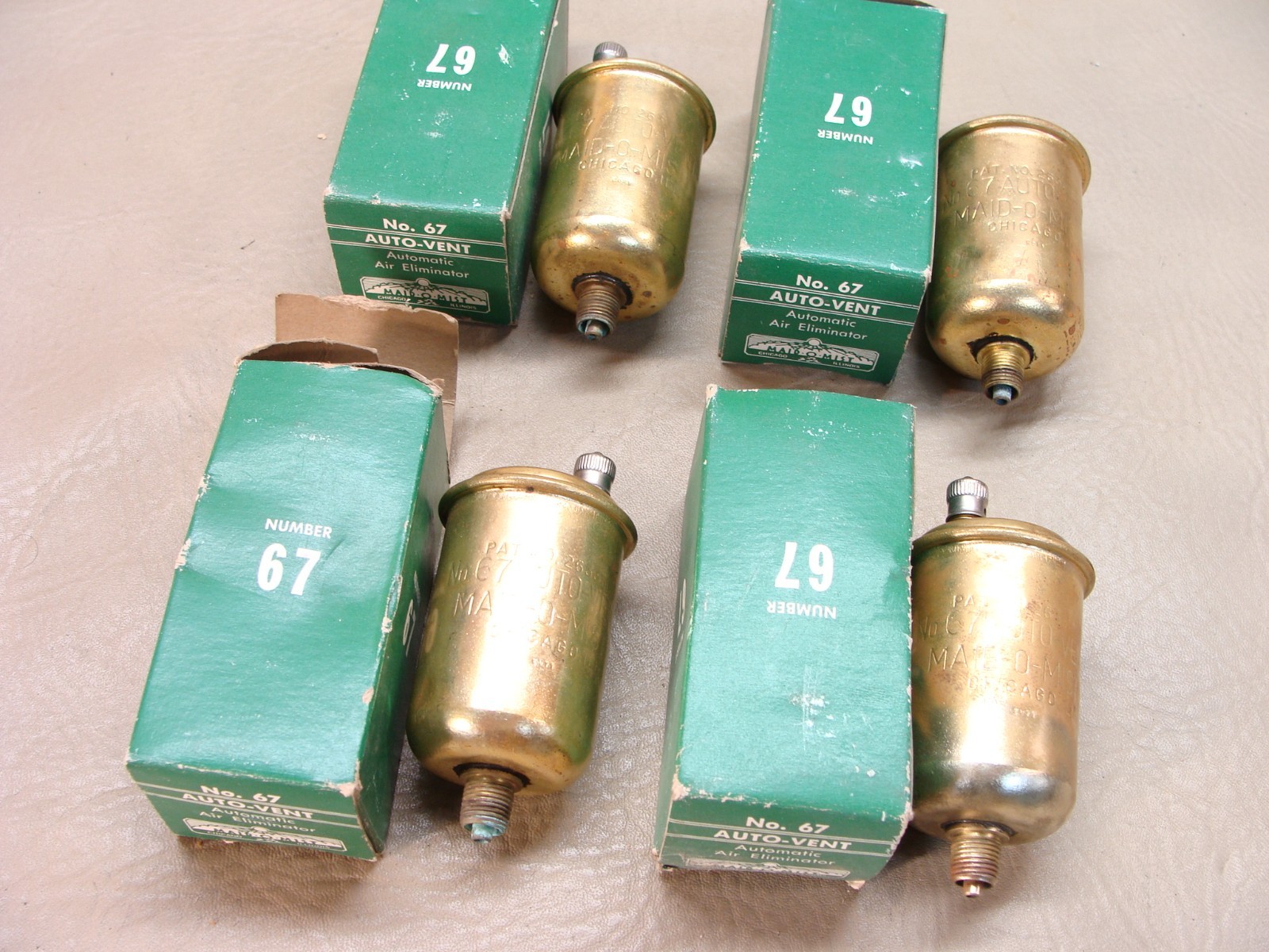 NEW vintage lot of 4 Maid-O-Mist No 67 auto-vent air eliminator