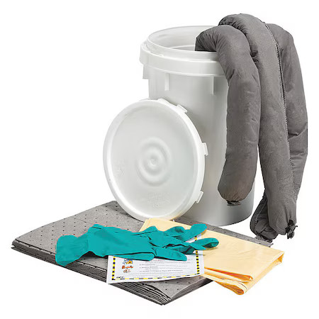 Condor 436M93 Spill Kit, 9 Gal Volume Absorbed Per Kit, 6 1/2 Gal Capacity,