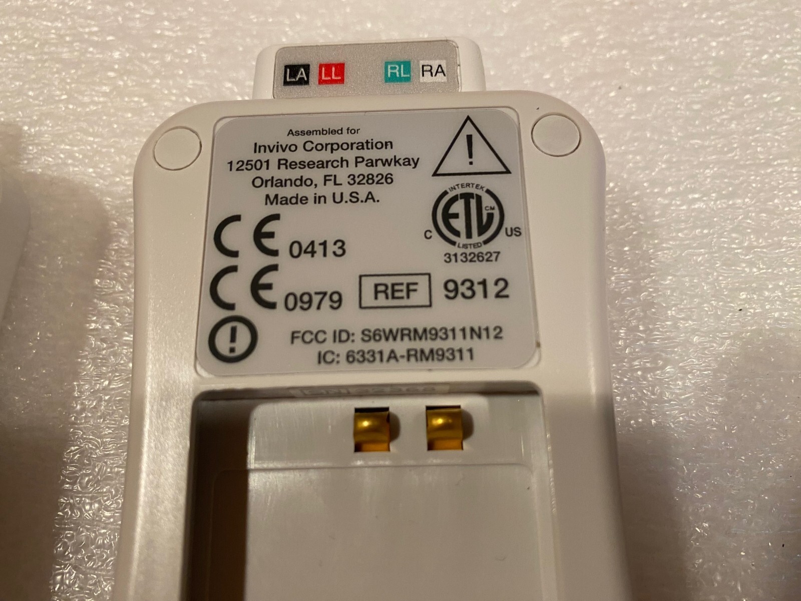 Invivo/Philips ECG Wireless Transmitter Part# 9312 , Ch 1, 2, 4