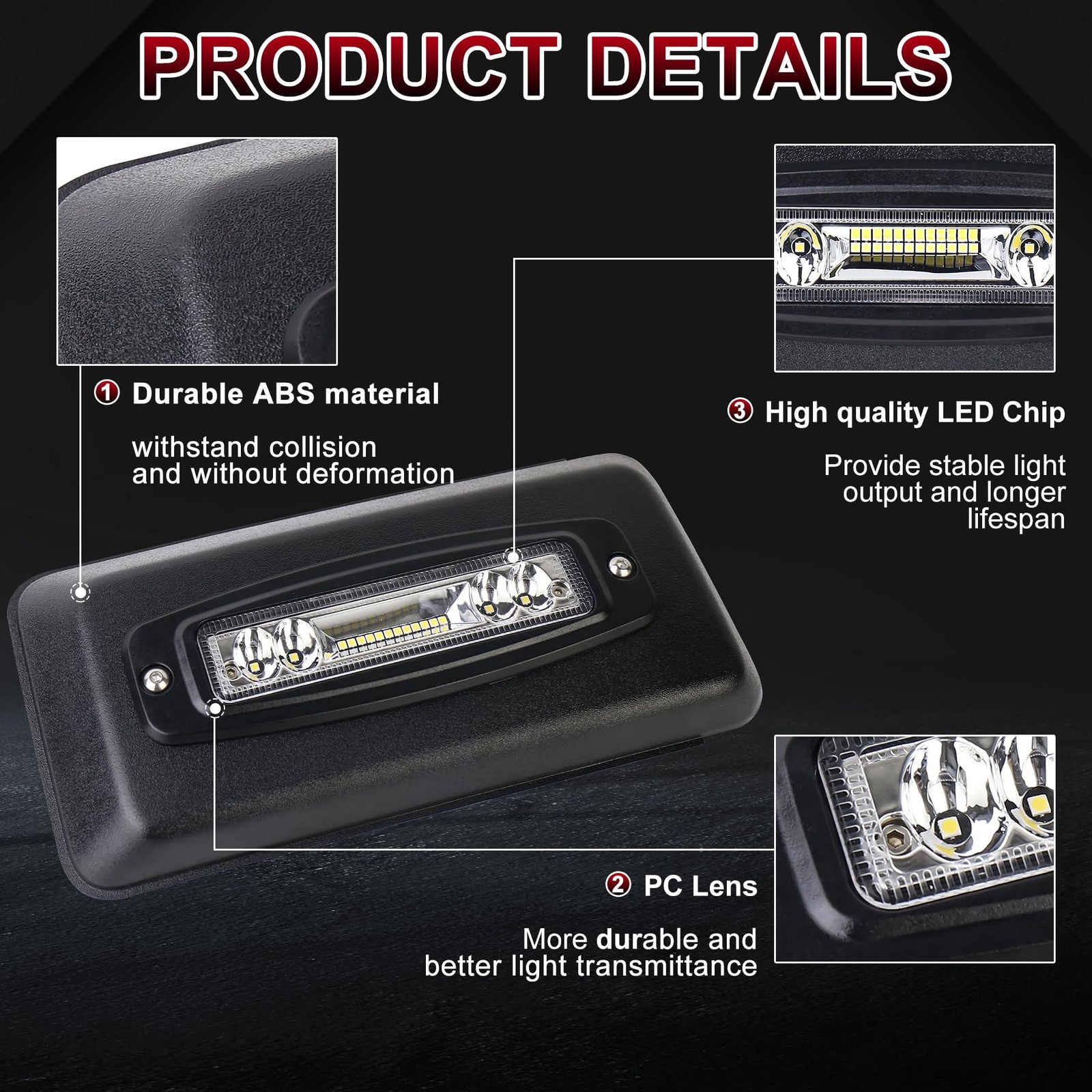 MOVOTOR Bumper Guards Pad with LED Lights 300% Brighter Replacement Inserts E…