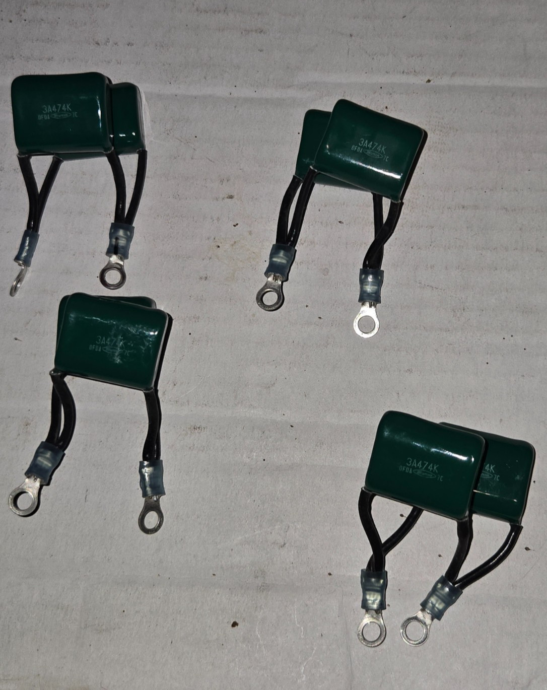 LOT of 2 MARCON CAPACITOR 3A474K DFDA 7G