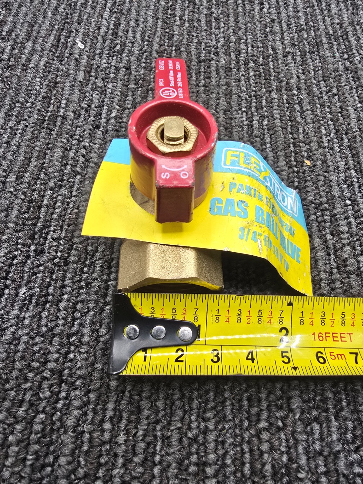 (QTY 3) Flextron FTGV-34F34F Gas Ball Valve 3/4″ FIP x 3/4″ FIP