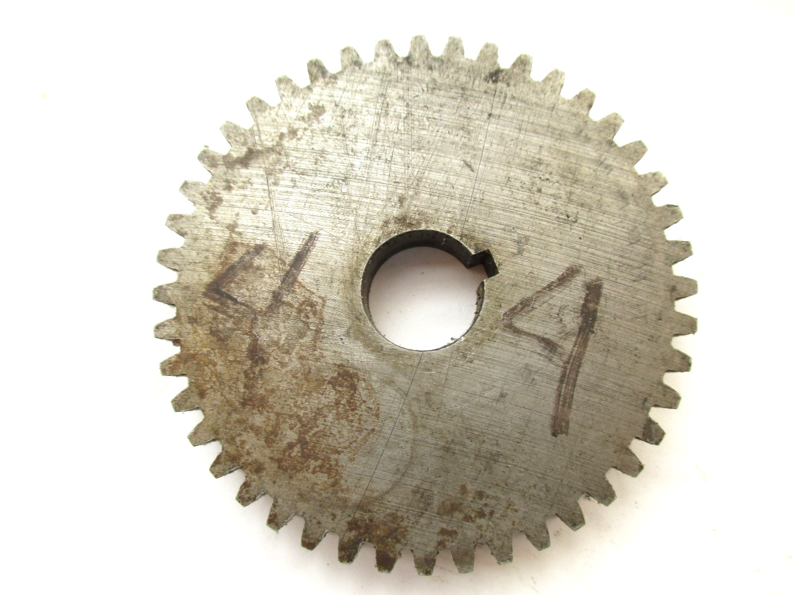 44 Tooth Spur Gear ~ 2-9/16″ by 3/8″. 9/16″ Inside Diameter