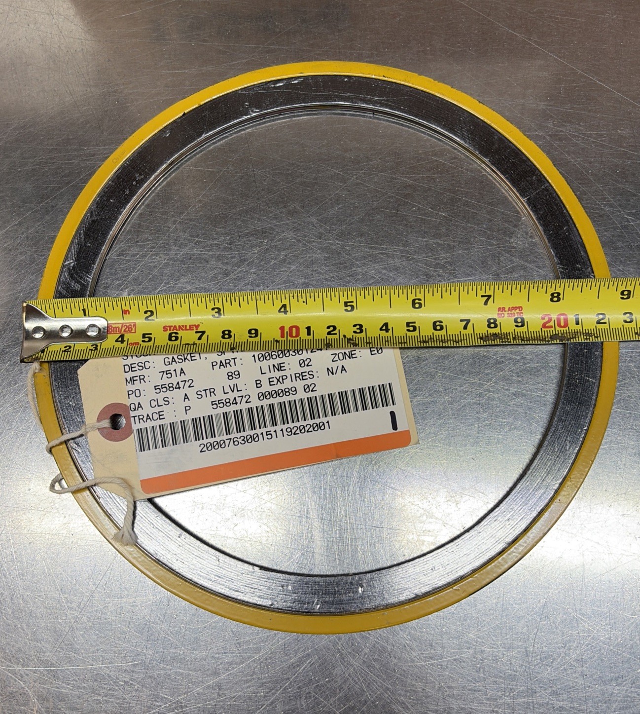 Zoro Select Spiral Wound Gasket 6” 150 100600301241