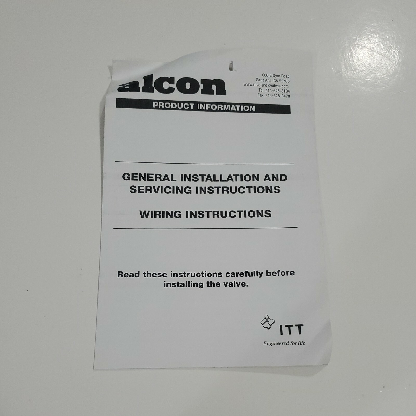 *NEW* ITT Alcon 01AZ045C1-1EAA 1/8″ NPT Brass Body Solenoid Valve 24Vac Warranty
