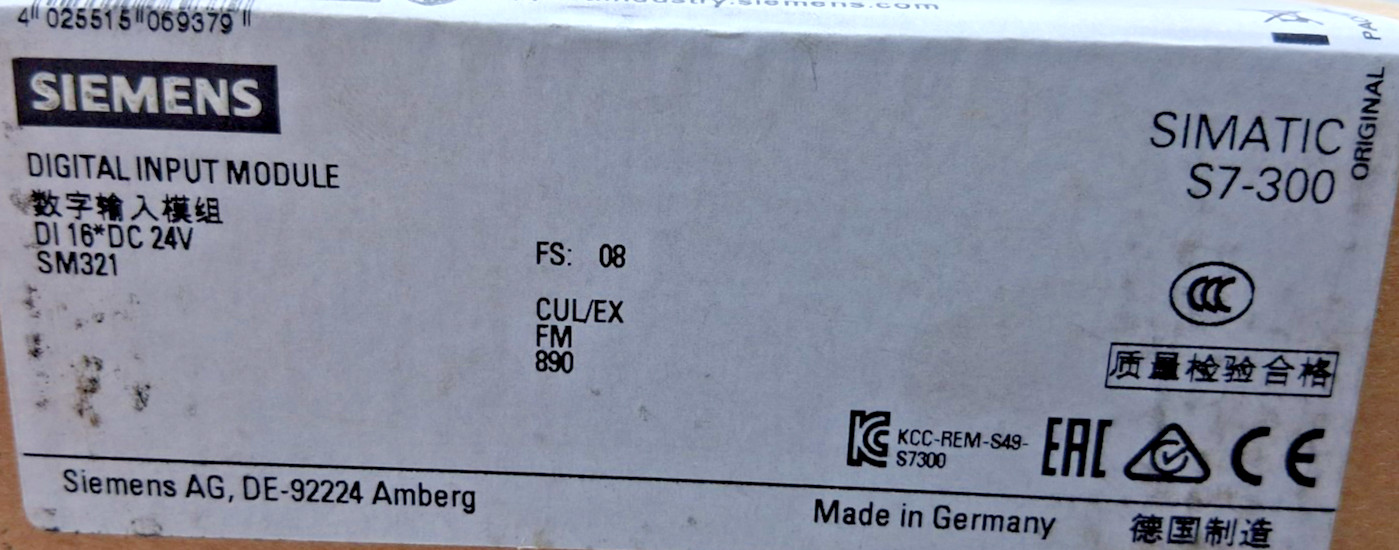 Siemens 6ES7 321-7BH01-0AB0 Digital Input Module – FACTORY SEALED